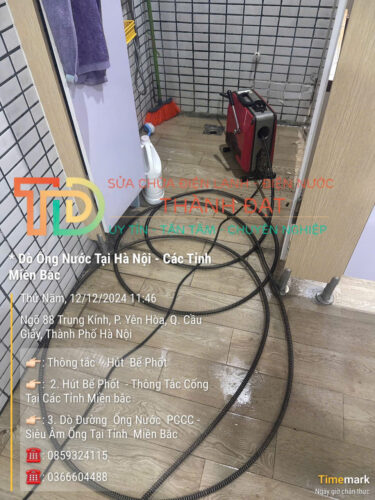 Thông tắc cống ở Cầu Giấy Hà Nội