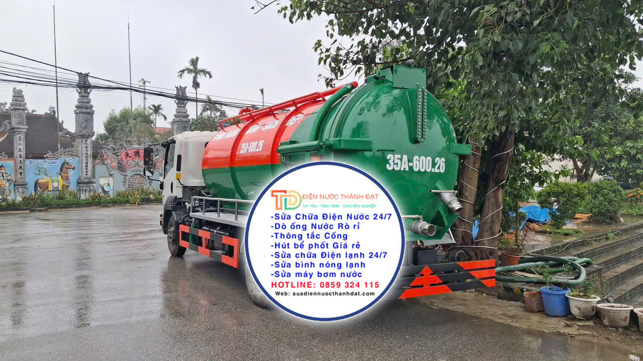 Dịch vụ hút bể phốt, hút hầm cầu vệ sinh giá rẻ ở Ninh Bình