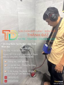 Siêu âm nước rò rỉ, dò đường ống nước ở Long Biên, Hà Nội