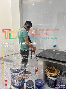 Siêu âm, dò tìm đường ống nước rò rỉ tại Thanh Trì, Hà Nội