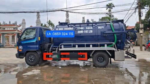 Dịch vụ hút và vận chuyển bùn vi sinh ở Hà Nội