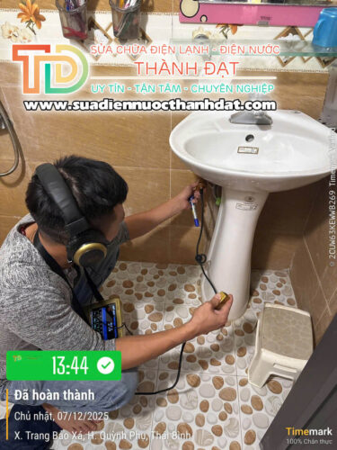 Siêu âm đường nước, dò tìm rò rỉ nước ở Quỳnh Phụ, Thái Bình