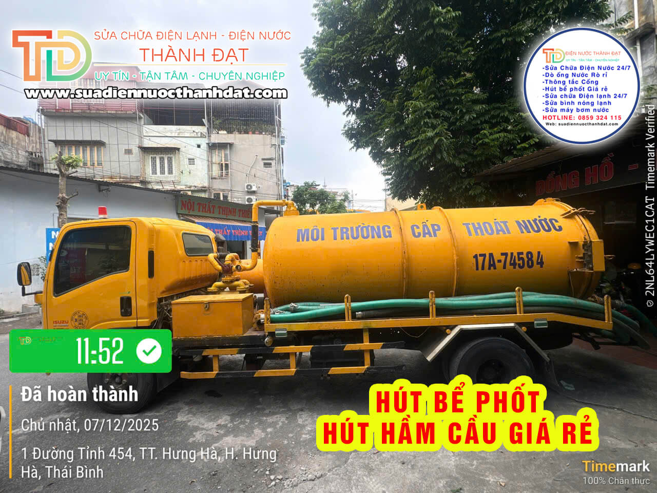 Hút Bể Phốt Tại Hưng Hà Thái Bình