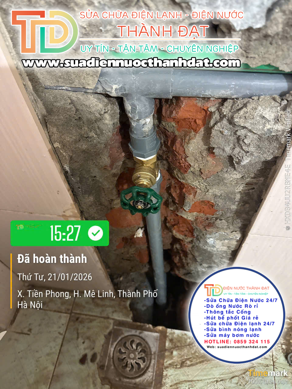 Dịch vụ dò tìm sửa chữa đường ống nước rò rỉ uy tín tại Hà Nội - Điện nước Thành Đạt