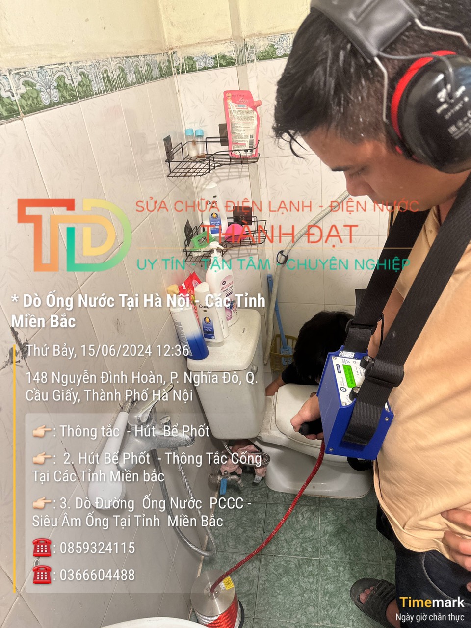 Thợ siêu âm ống nước rò rỉ tại Nghĩa Đô, Hà Nội gần đây